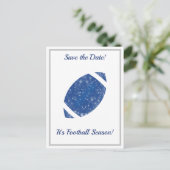 Carte Postale Fournitures de queue de fête de football bleu et b (Debout devant)