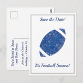 Carte Postale Fournitures de queue de fête de football bleu et b (Devant / Derrière)