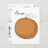 Carte Postale Fourre-tout aux fruits orange (Devant / Derrière)