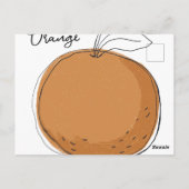 Carte Postale Fourre-tout aux fruits orange (Dos)