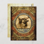 Carte Postale Fourrure de loup-garou (Devant / Derrière)