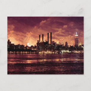 Carte Postale Fourth of July Fireworks behind Manhattan