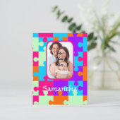 Carte Postale Foutaises colorées personnalisées (Debout devant)