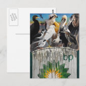 Carte Postale Fowl Language Oil Disaster Art (Devant / Derrière)