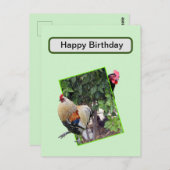 Carte Postale **"Fowl Play : Cachet de poulet en 3D"** (Devant / Derrière)