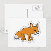CARTE POSTALE FOX (Devant / Derrière)