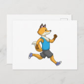 Carte Postale Fox comme coureur à Running (Devant / Derrière)