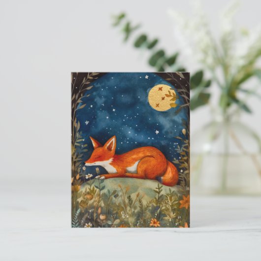 Carte postale Fox couchage (Debout devant)