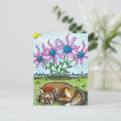 Carte postale Fox couchage (Debout devant)