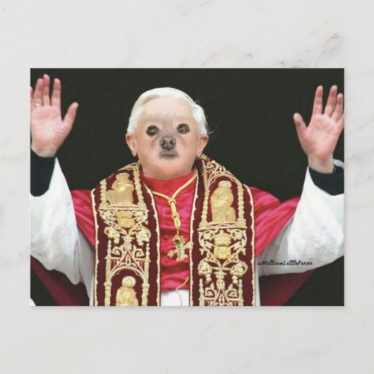 Carte Postale Fox est le pape (Devant)