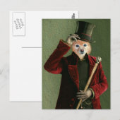 Carte Postale Fox Est Un Homme Dans Un Chapeau Haut" (Devant / Derrière)