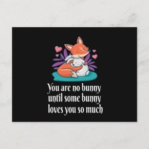 Carte Postale Fox Et Bunny Couple Aimez La Paix Amis