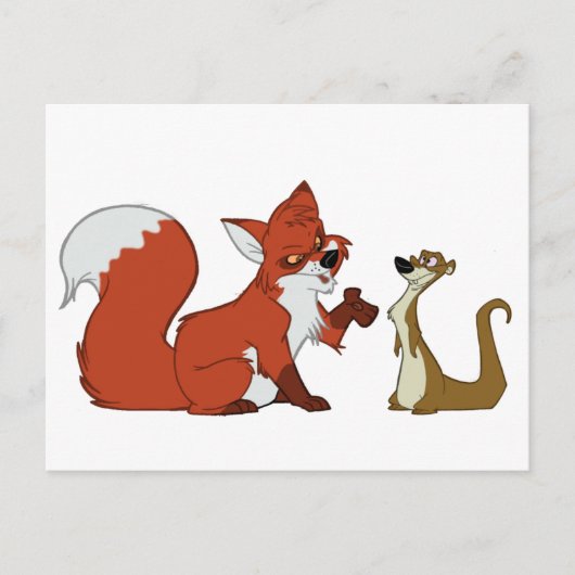 Carte Postale Fox et Weasel Talk (Devant)