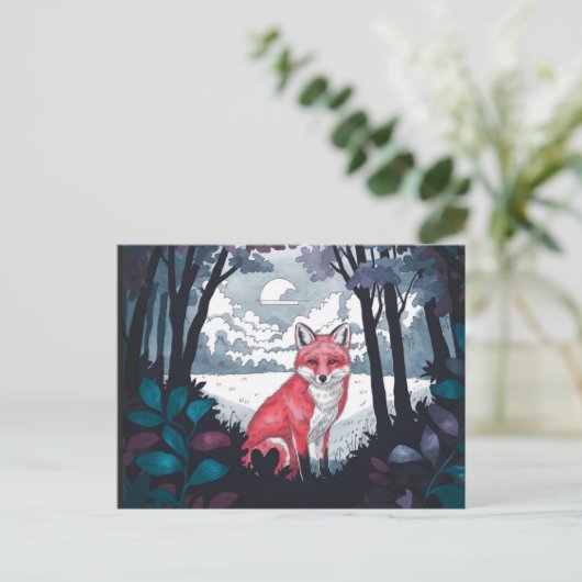 Carte postale Fox in Forest Clearing (Debout devant)