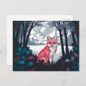 Carte postale Fox in Forest Clearing (Devant / Derrière)