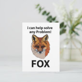 Carte Postale Fox Je Peux Aider À Résoudre N'Importe Quel Problè (Debout devant)