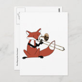Carte Postale Fox Jouer le Trombone (Devant / Derrière)
