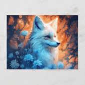 Carte Postale fox lumière bleue (Devant)