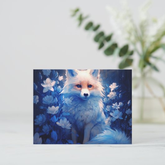Carte Postale fox lumière bleue (Debout devant)