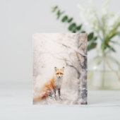 Carte postale Fox neige hivernale (Debout devant)