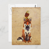 Carte postale FOX & OWL (Devant / Derrière)
