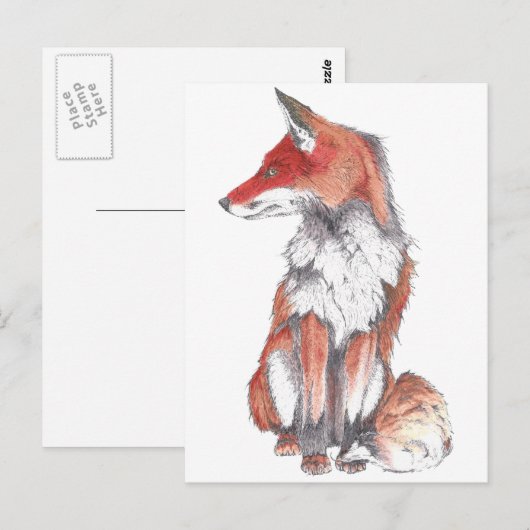 Carte Postale Fox par Inkspot (Devant / Derrière)