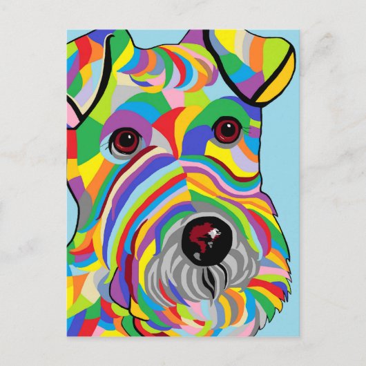 Carte Postale Fox Terrier de fil (Devant)