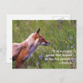 Carte postale Fox Wildlife (Devant / Derrière)