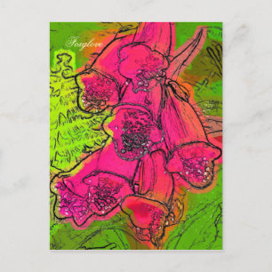 CARTE POSTALE FOXGLOVES