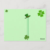 Carte Postale Foxie Cat St. Patrick's Day Card (Dos)