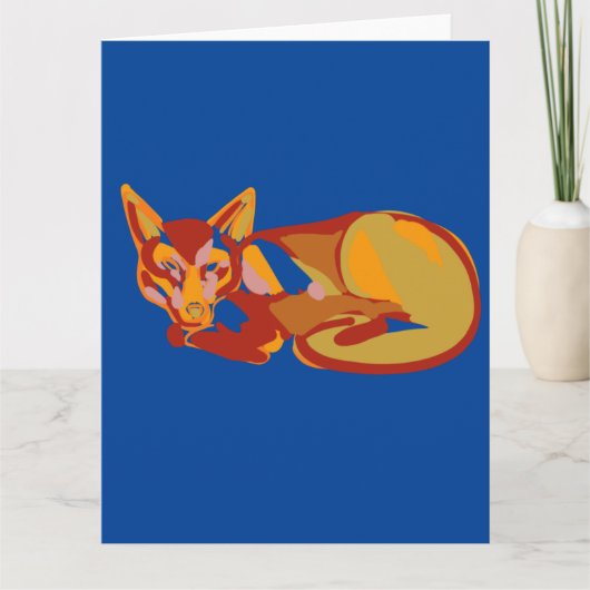 Carte postale Foxy design graphique (Devant)