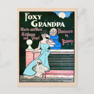 Carte Postale Foxy Grand-père Funny Vintage Copie d'image