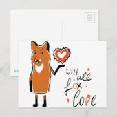 Carte Postale Foxy Love (Devant / Derrière)