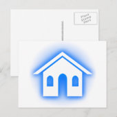 Carte Postale foyer bleu brillant (Devant / Derrière)