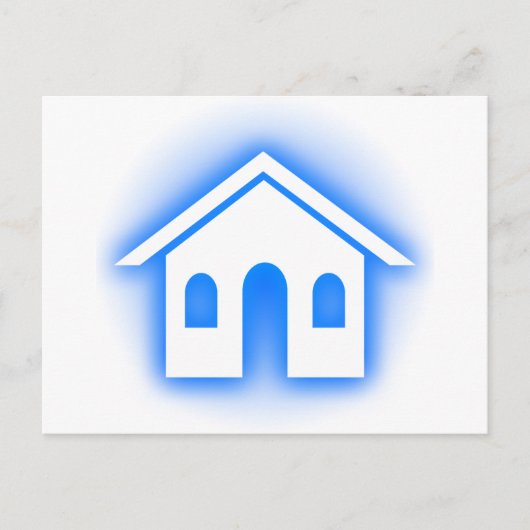 Carte Postale foyer bleu brillant (Devant)