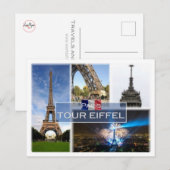 Carte Postale FR France - La Tour Eiffel Paris - (Devant / Derrière)