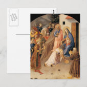 Carte Postale Fra Angelico- Adoration des Mages (Devant / Derrière)
