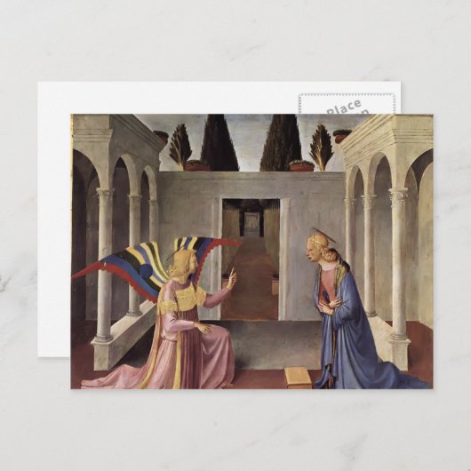 Carte Postale Fra Angelico - Annonciation (Devant / Derrière)
