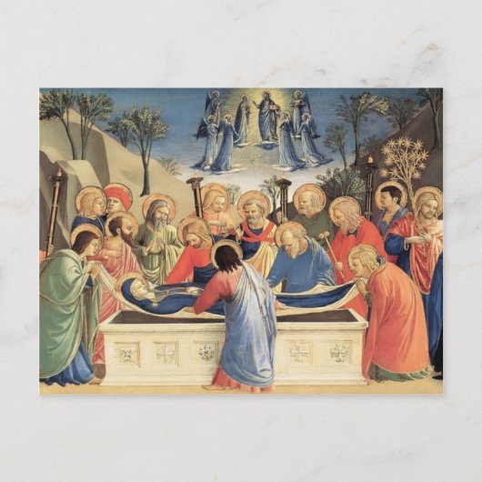 Carte Postale Fra Angelico - L'Enterrement de la Vierge (Devant)