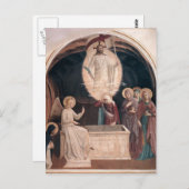 Carte Postale Fra Angelico-Résurrection du Christ, Femmes à la T (Devant / Derrière)