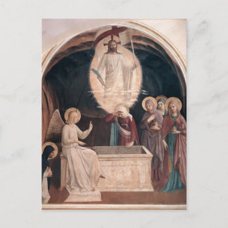 Carte Postale Fra Angelico-Résurrection du Christ, Femmes à la T