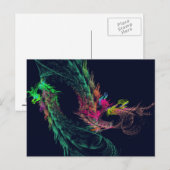 Carte Postale Fractal - Dragon ailé (Devant / Derrière)