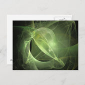 Carte Postale Fractal vert éthérée (Devant / Derrière)
