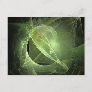 Carte Postale Fractal vert éthérée