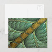 Carte Postale Fractal vert organique "branché" (Devant / Derrière)