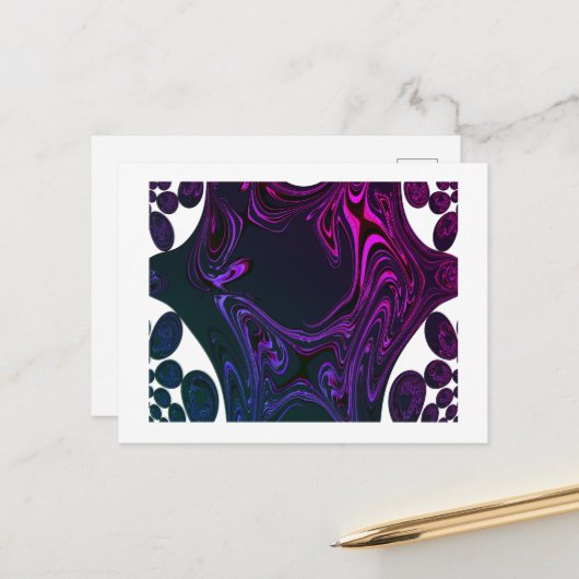 Carte postale fractale (Devant/Arrière en situation)