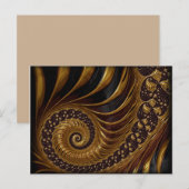 carte postale fractale des plumes de café (Devant / Derrière)