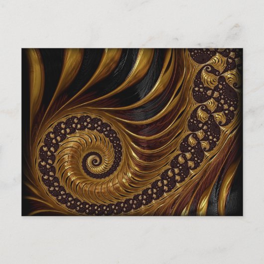 carte postale fractale des plumes de café (Devant)