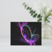 Carte Postale Fractale électrique rose (Debout devant)