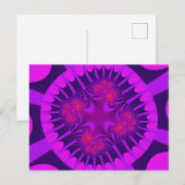 Carte Postale Fractale Rose et Violet Colorée (Devant / Derrière)